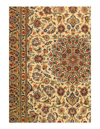 Persian Kashan Hand-Knotted Rug - 4'8" X 7'