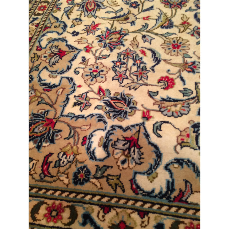 Persian Kashan Hand-Knotted Rug - 4'8" X 7'