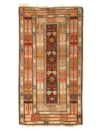 Light Brown Turkish Kazak Rug 4'5'' X 8'1''