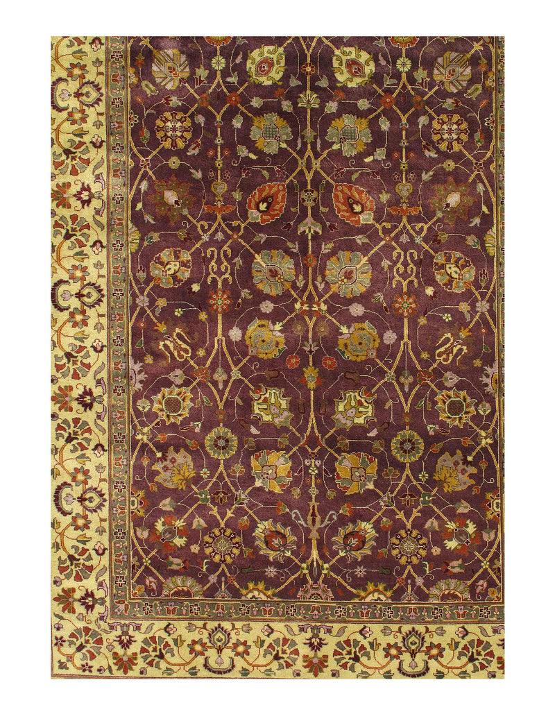 Lavander Persian Tabriz Design Design 5' X 7'