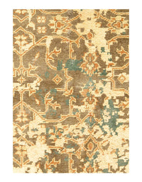 Modern Wool & Bamboo Silk Hand Knotted Area Rug - 5'1" X 7'5"