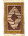 Fine Hand Knotted Silk & wool Persian Isfahan 3'8'' X 5'5''