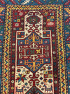 Red Russian Antique Kazak runner 3'6'' X 9'6''