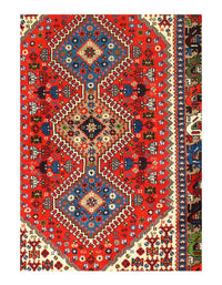 Fine Hand Knotted Persian Yalameh rug 3'5'' X 5'3''