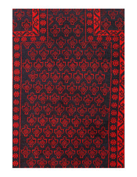 Red Color Fine Hand Knotted Balouchi rug 3' X 5'11''