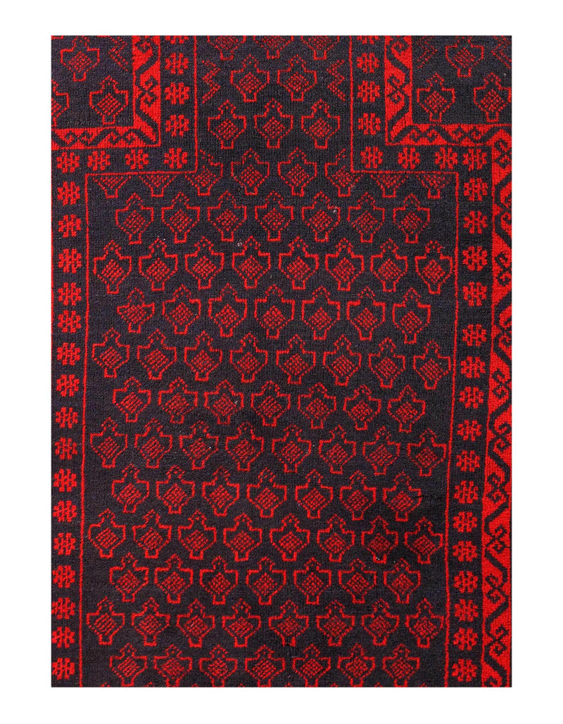 Red Color Fine Hand Knotted Balouchi rug 3' X 5'11''