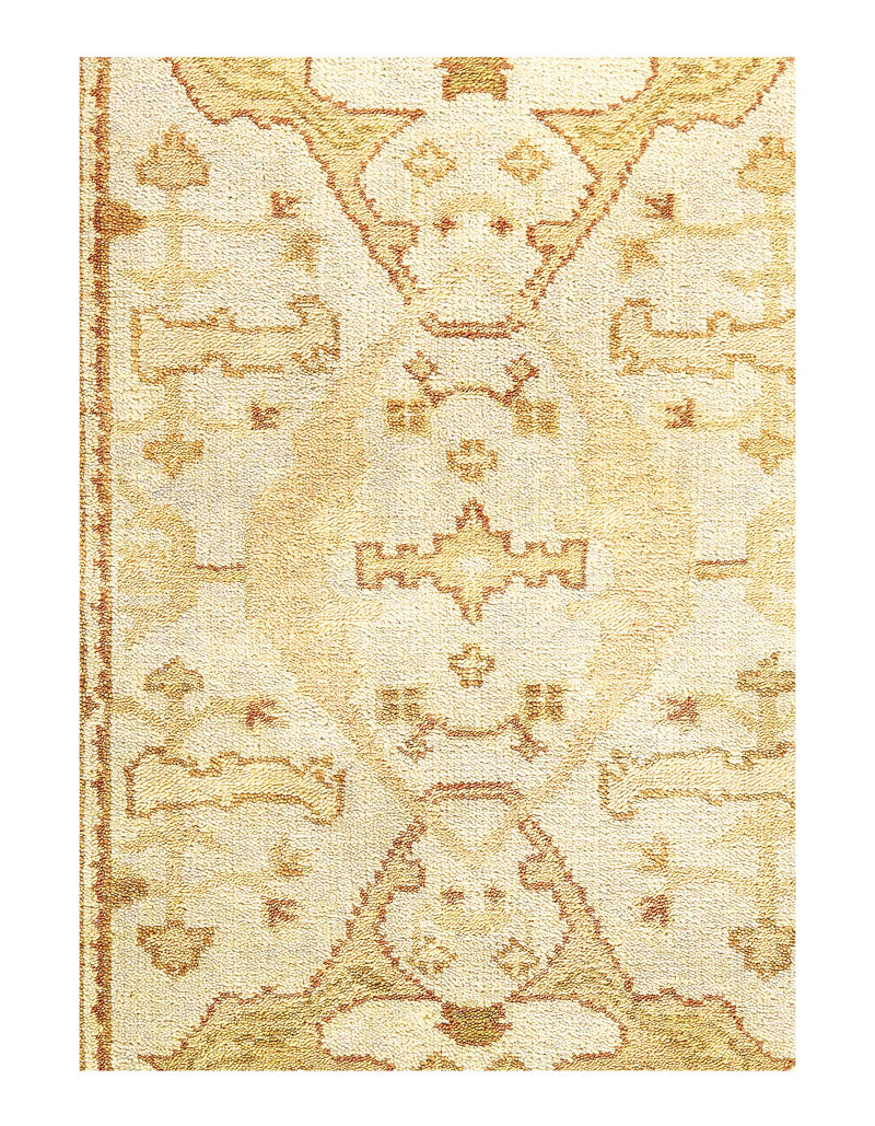 Ivory Fine Hand Knotted Oushak Design 3'2'' X 5'