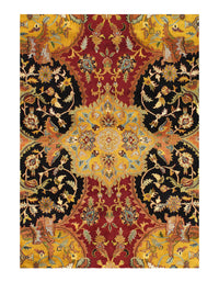 Multi Color Fine Hand Knotted Farahan design 7'8'' X 10'