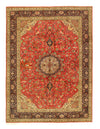 Rust Persian silk & wool Tabriz Design 8'2'' X 11'3''