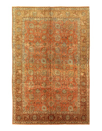 Rust Persian Tabriz Design 10' X 15'