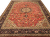 Rust Persian silk & wool Tabriz Design 8'2'' X 11'3''