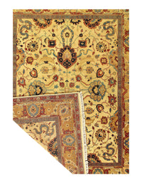 Beige Fine Hand Knotted Agra 8' X 10'