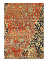 Fine Hand Knotted Persian Antique Mohtasham Kashan 13'5'' X 26'5''