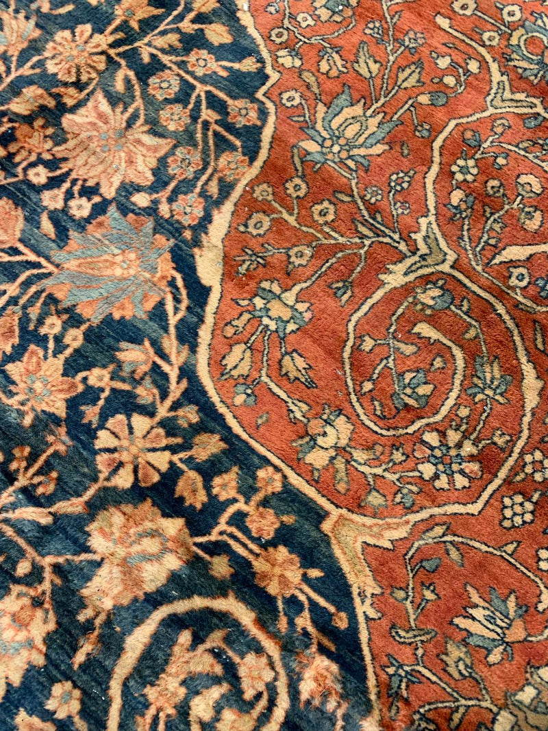 Fine Hand Knotted Persian Antique Mohtasham Kashan 13'5'' X 26'5''