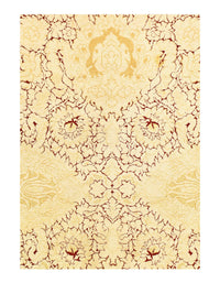 Ivory Fine Hand Knotted Agra rug 9' X 12'