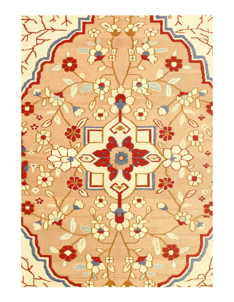 Fine Hand Knotted Vintage Flat Weave Tabriz Design design 8'8'' X 11'6''