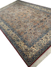 Fine semi Antique Silk & wool Persian Nain 6 LA 7' X 11'4''