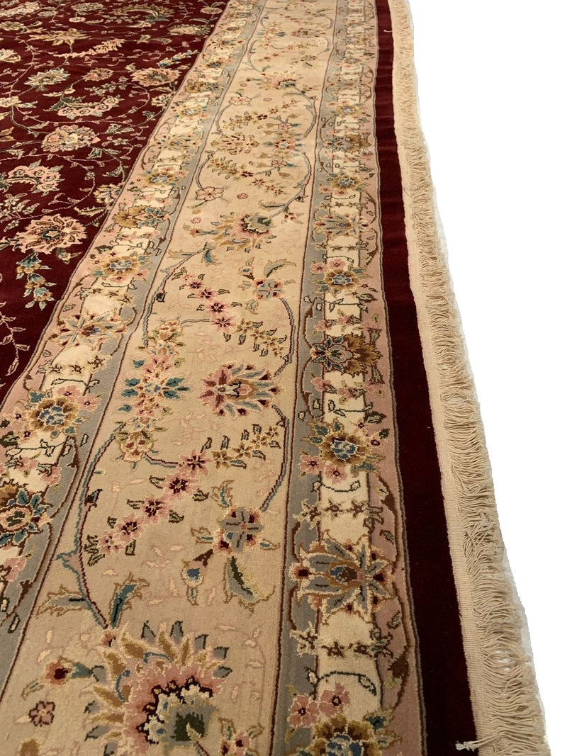 Sino Fine Hand Knotted Chinese Tabriz Design Design 12'1'' X 15'2''