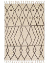 Ivory fine hand Knotted Moroccon rug 5'5'' X 7'6''