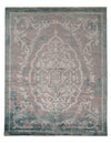 L Blue Modern Bamboo Silk 8' x 10'