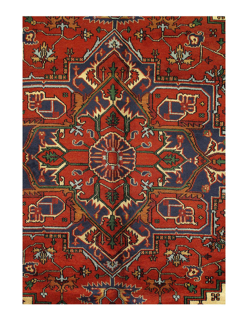 Indo Serapi Hand-Knotted Rug - 9' x 12'