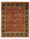 Rust Fine Hand Knotted Persian serapi Design Rug 8' x 9'9''