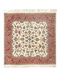 Fine Hand Knotted Pak Persian Tabriz Design square rug 6' X 6'