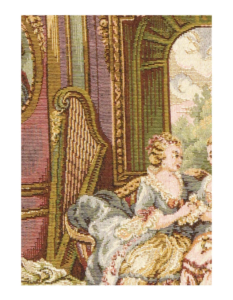 Genre Tapestry Landscape Romantic Vintage 1' X 1'3''