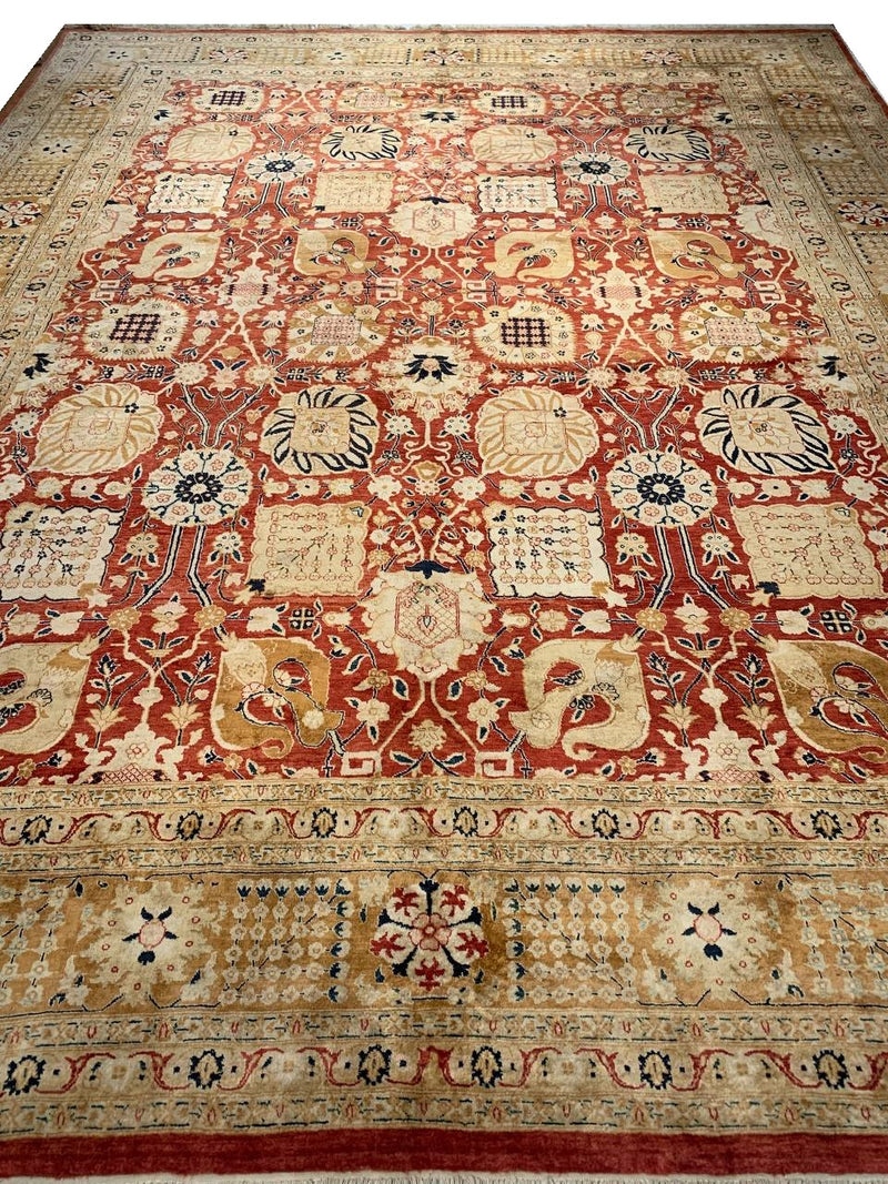 Rust color Fine hand Knotted Pak Persian 11'11'' X 15'5''