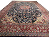 Navy Blue Fine Hand Knotted Persian Vintage Kerman 11'5'' X 17'2''