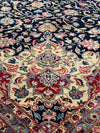 Navy Blue Fine Hand Knotted Persian Vintage Kerman 11'5'' X 17'2''