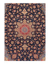 Navy Blue super Fine Persain silk & wool Isfahan 7'9'' X 11'9''