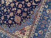 Navy Blue super Fine Persain silk & wool Isfahan 7'9'' X 11'9''