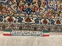 Fine Hand Knotted Persian silk & wool Isfahan serafian 5'9'' X 9'1''