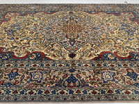 Fine Hand Knotted Persian silk & wool Isfahan serafian 5'9'' X 9'1''