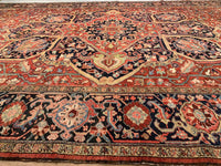 Persian Antique Hand Knotted Heriz 10'9'' X 22'1''