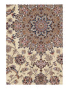 Ivory Persian Isfahan silk & wool 5'3" X 7'11"