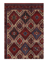 Persian Fine Hand Knotted Yalameh 6'7'' X 9'11''