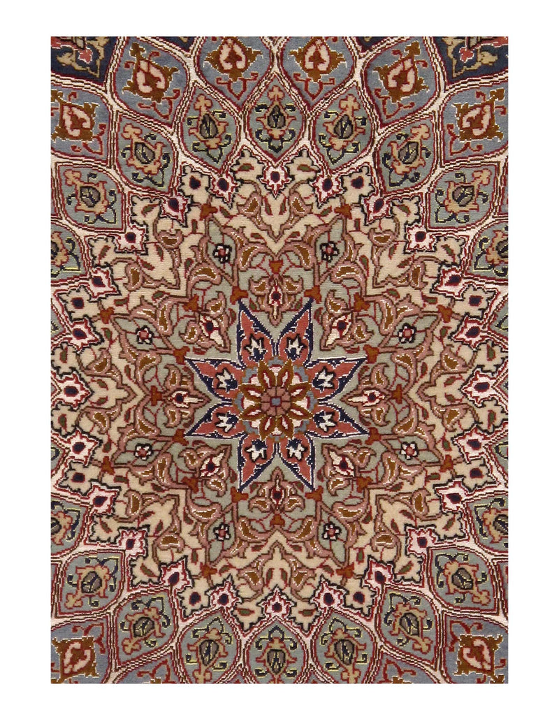 Fine silk & wool Persian Tabriz Design 7'11'x11'4"