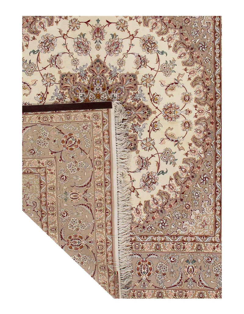 Ivory Fine Isfahan silk & wool 6'6" X 6'6"