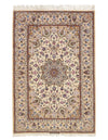 Ivory Persian silk & wool Isfahan 5'2" X 7'6"