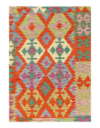 Kilim Handspun Wool Rug - 3'2" x 4'11'''