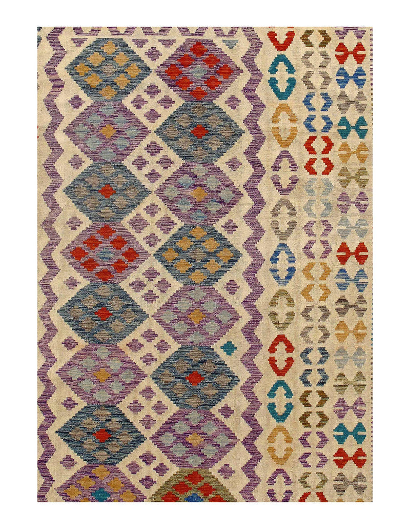 Multi color Flat weave kilim 6' 6''X 9' 7''