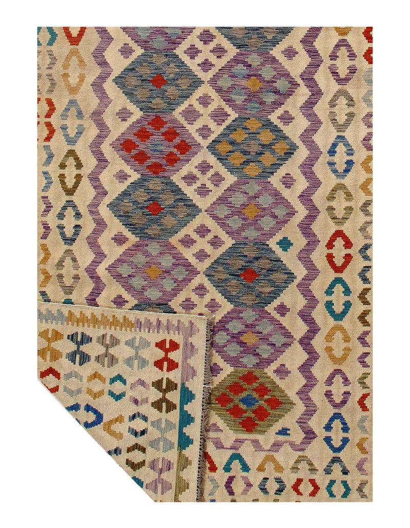 Multi color Flat weave kilim 6' 6''X 9' 7''