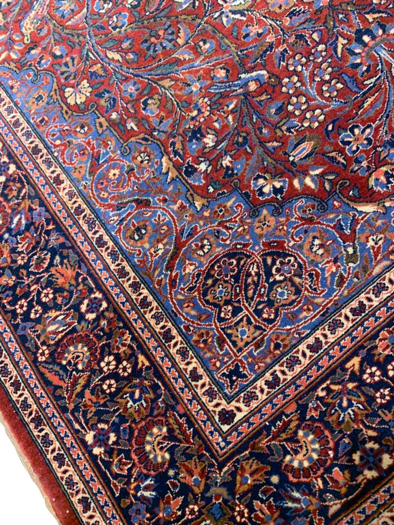 Red Color Fine Persian Antique Kashan 4'5'' X 6'11''