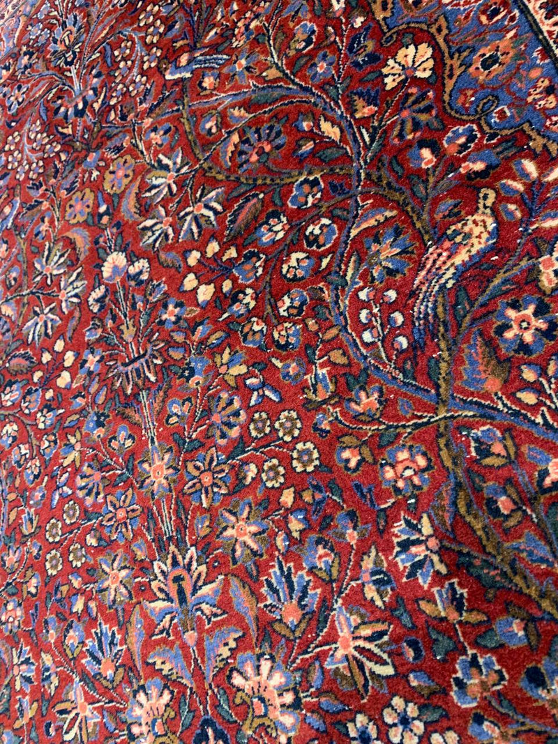 Red Color Fine Persian Antique Kashan 4'5'' X 6'11''