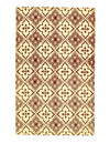 Red color Print out Modern rug 3'2'' X 5'1''