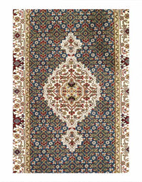 Fine Hand Knotted Persian Tabriz Design design runner 2'8'' X 6'3''