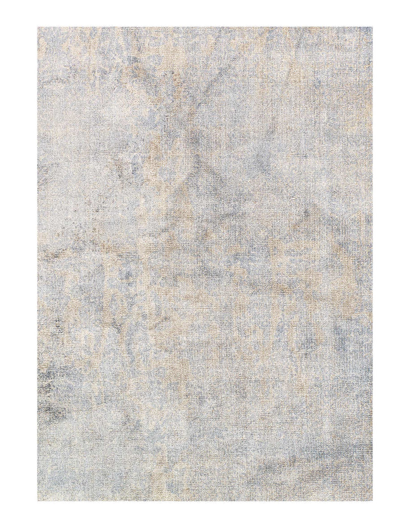 Light Bluecolor Hand knotted Modern Rug 6' X 9'