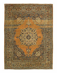 Rust Persian Antique Tabriz Design Hajijalili 4'7'' X 6'2''